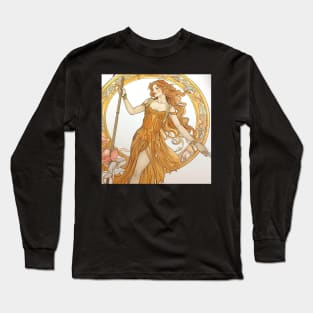 Nyx Greek deity drawing Long Sleeve T-Shirt